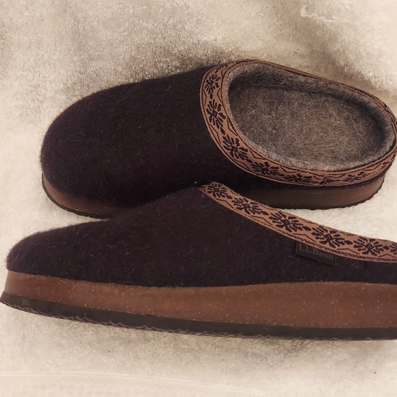 L.L.Bean Wool Clogs Black 7 - Picture 6 of 9
